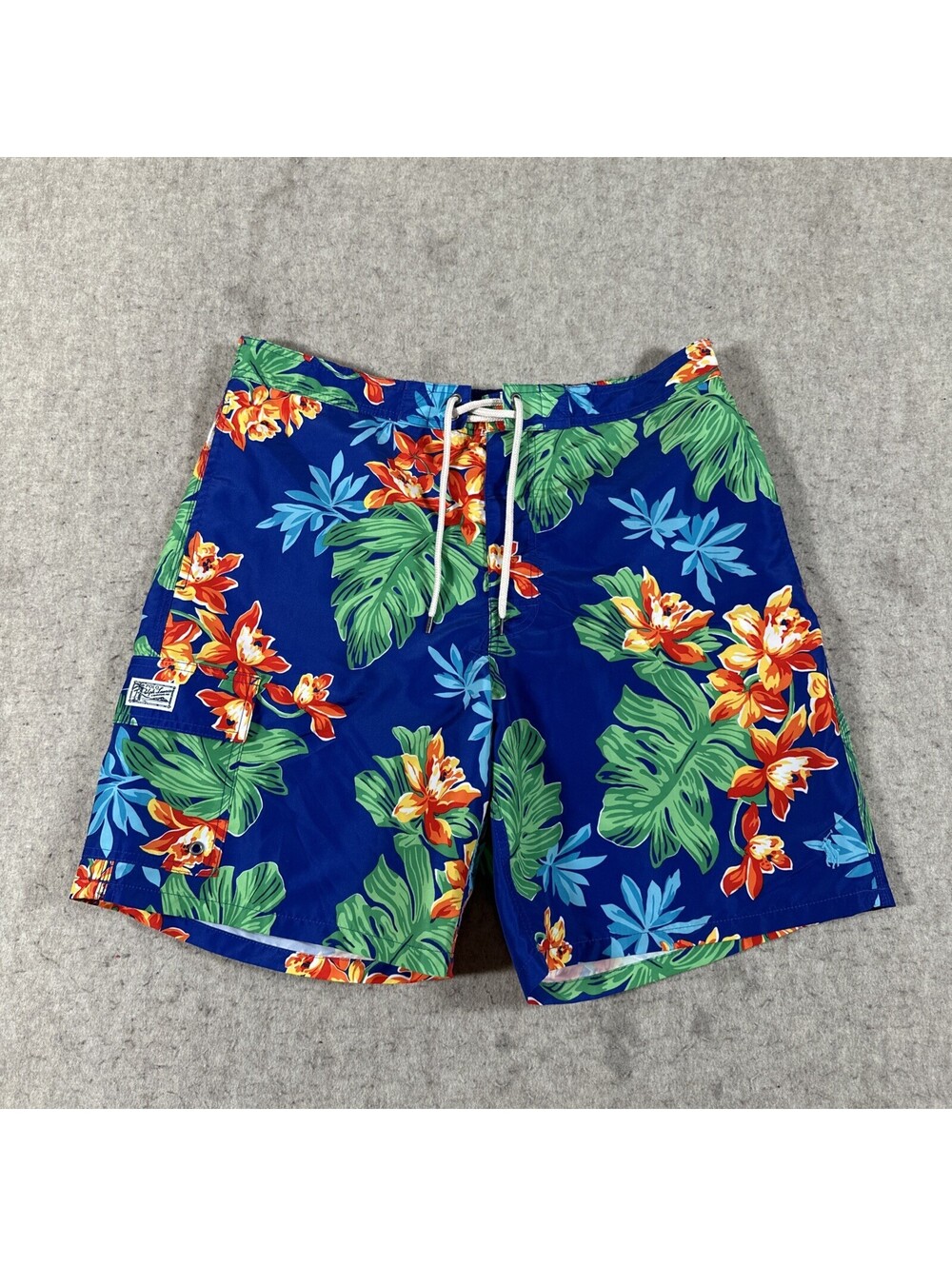Polo Ralph Lauren Swim Shorts Mens XL Hawaiian Aloha Print Board Trunks Beach